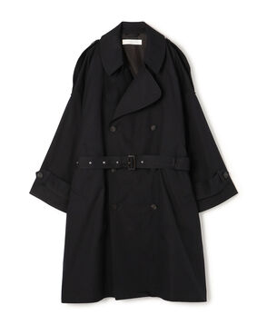 ノンマーセライズドコットンギャバジン ボリュームトレンチコート