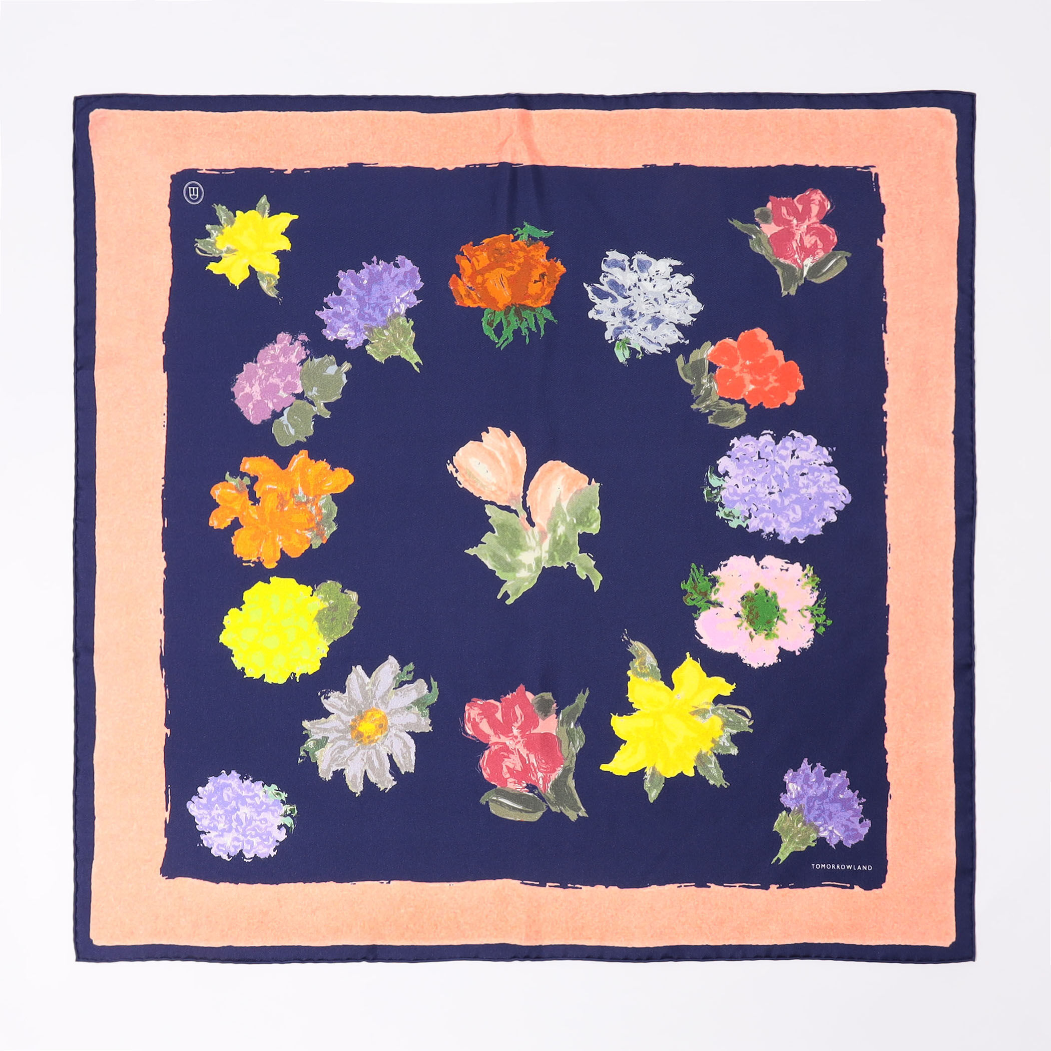 Atelier TOMORROWLAND PAINT FLOWER シルクスカーフ｜トゥモローランド