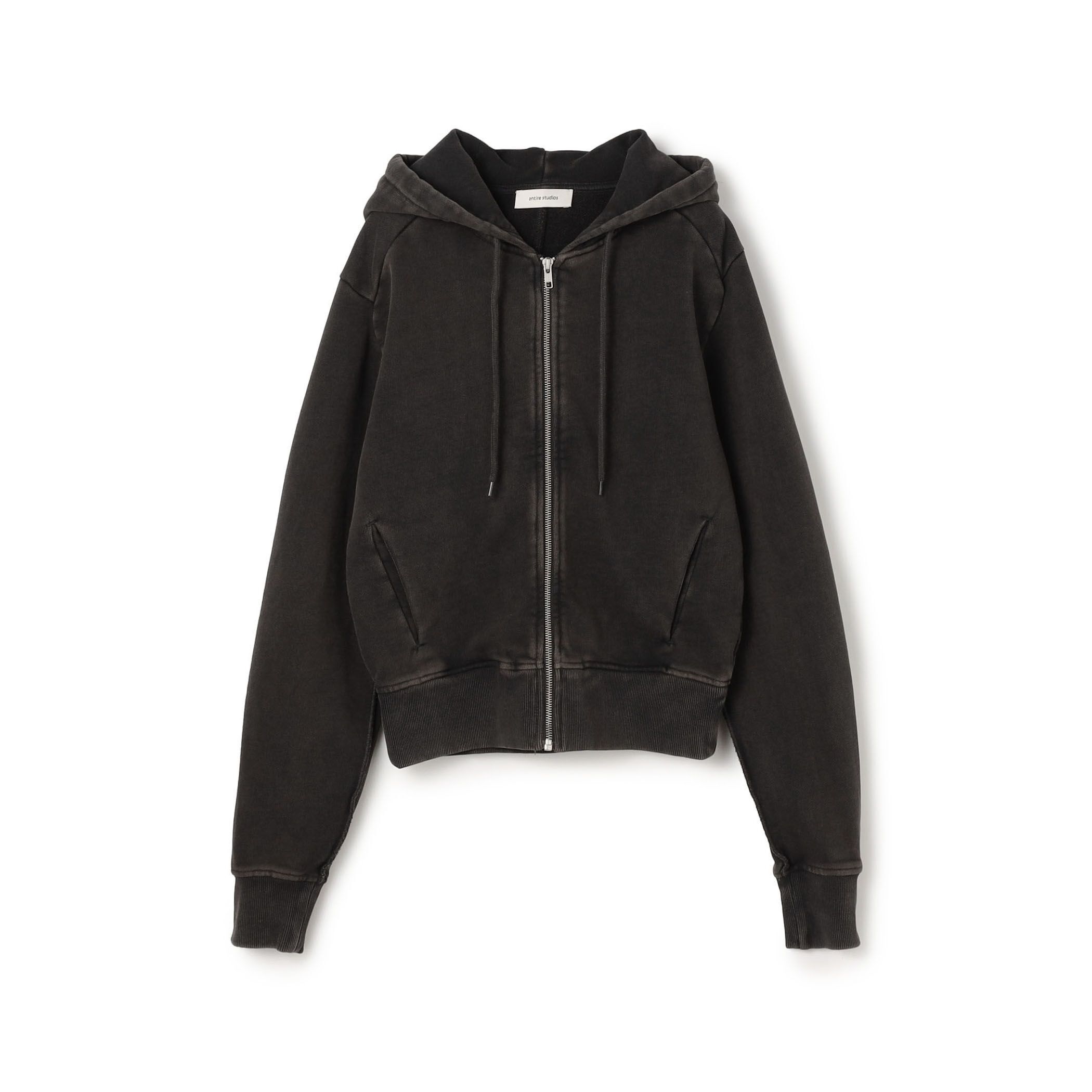 Entire Studios ジップアップパーカー ブラック entire studios SLIM