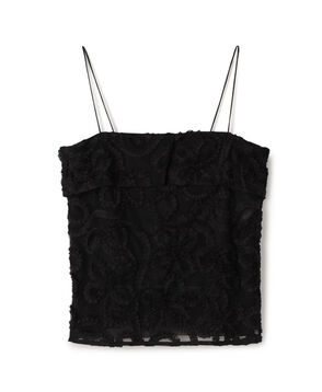 ロゼットチュールエンブロイダリー キャミソールブラウス