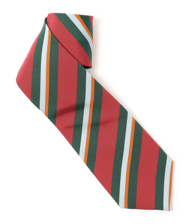 Atkinsons アイリッシュポプリン レジメンタルストライプネクタイ