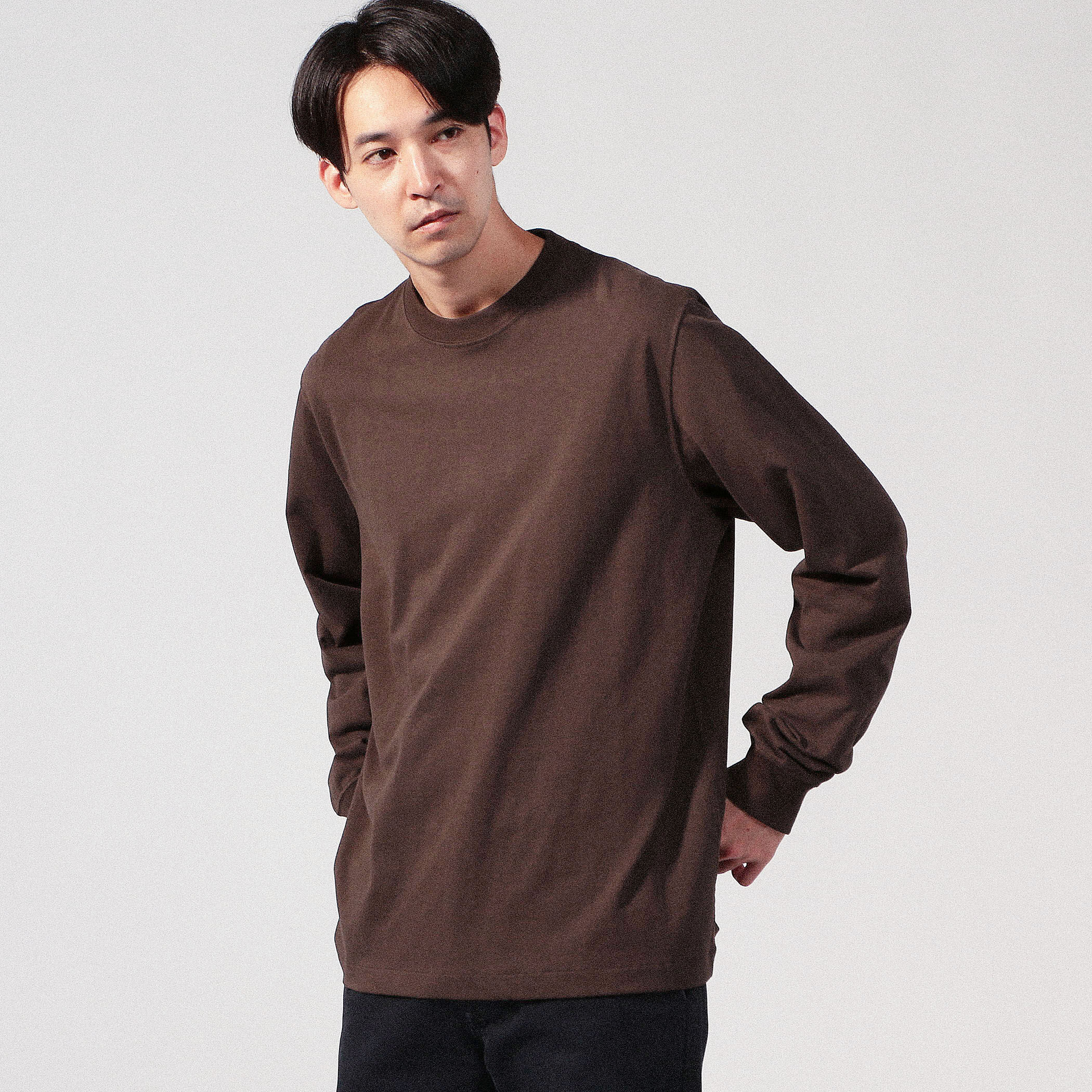 fitfor BASIC LONG SLEEVE TEE コットン クルーネックロングスリーブ