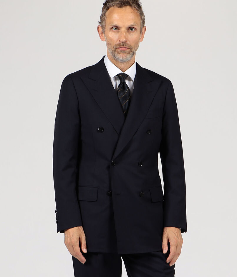 HORIZON TWILL ダブルブレステッド6Bジャケット E.Zegna 