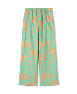 コットンタイプライタープリント イージーストレートパンツ