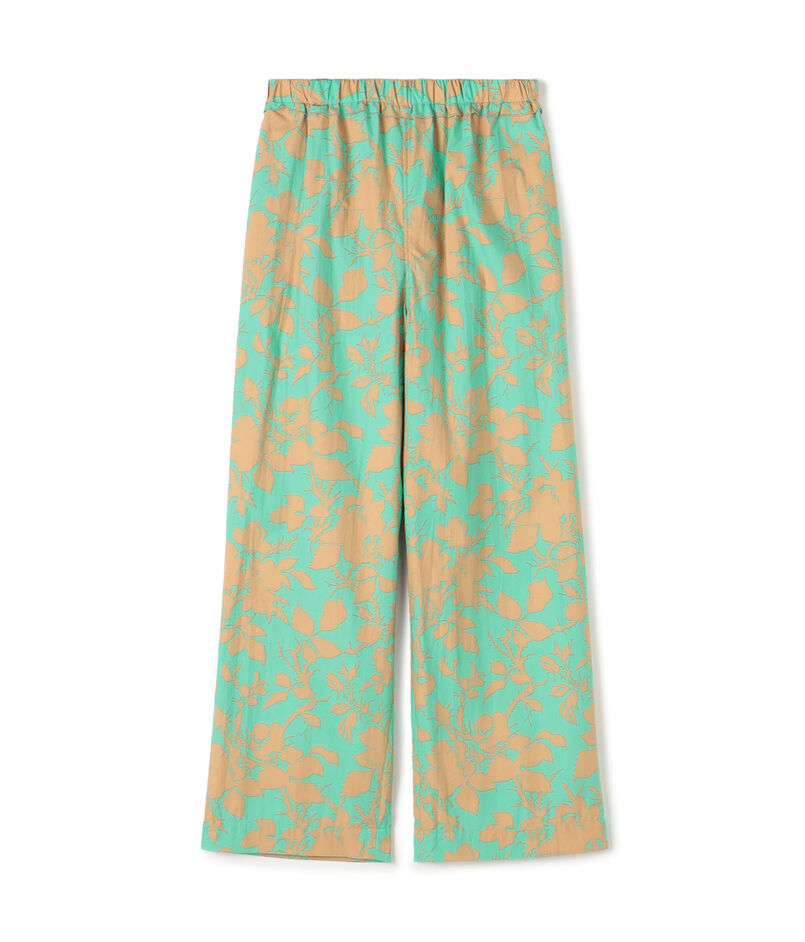 コットンタイプライタープリント イージーストレートパンツ