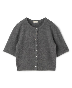 【WEB先行予約】フォックスカシミヤ ハーフスリーブカーディガン
