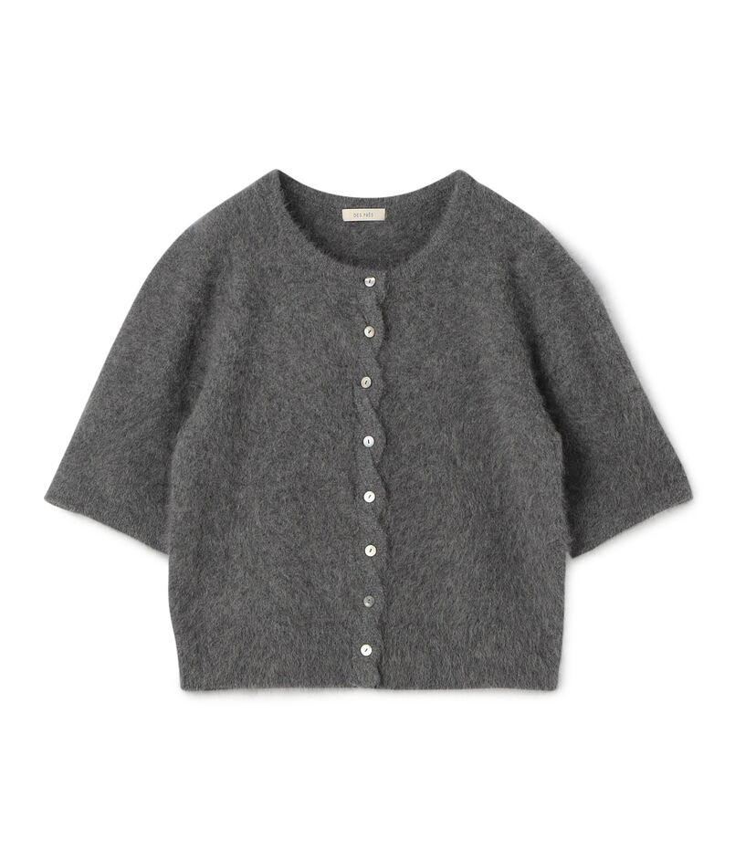 【WEB先行予約】フォックスカシミヤ ハーフスリーブカーディガン