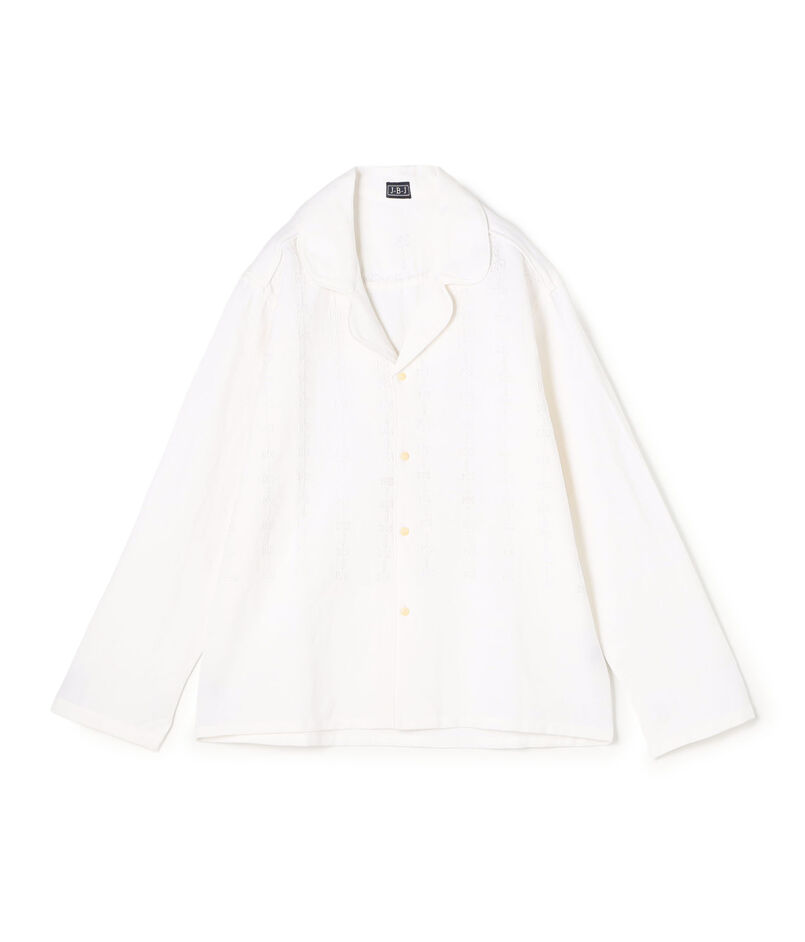 JUPE BY JACKIE Plaka リネンコットン オープンカラーシャツ