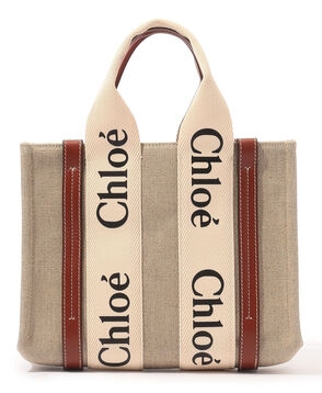 ■Chloe WOODY キャンバスミニトートバッグ