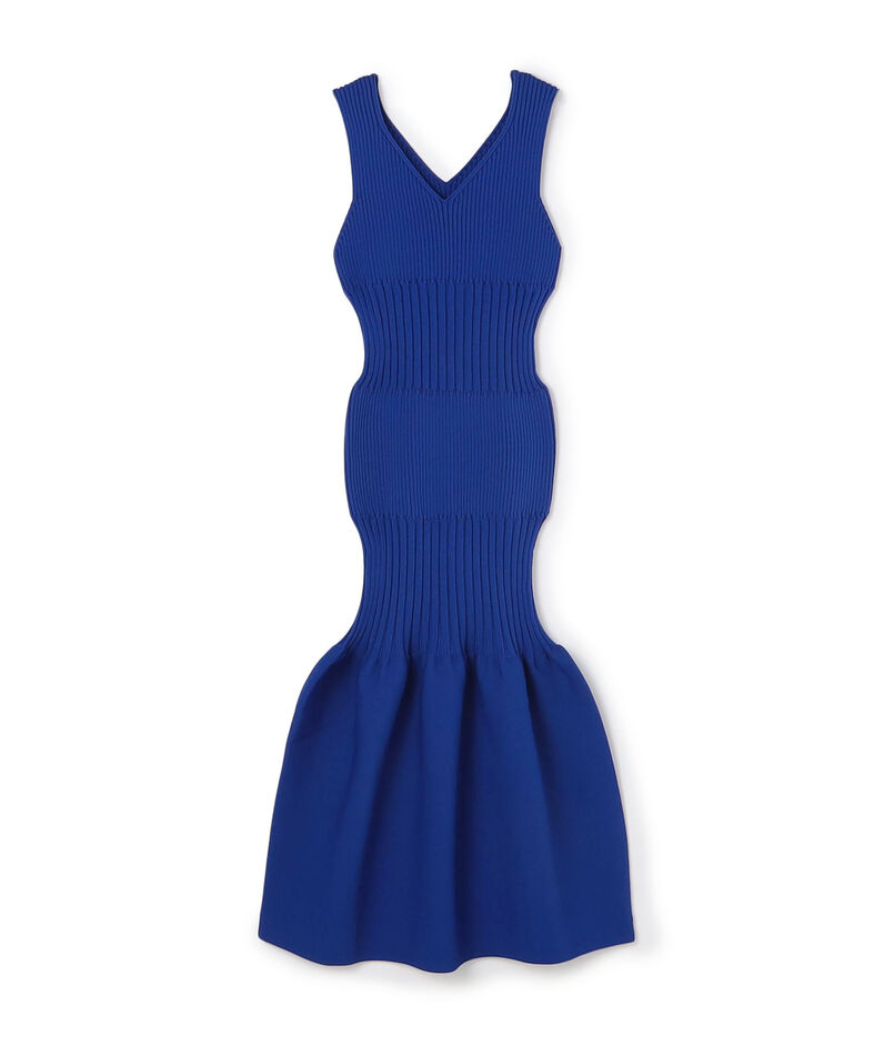 CFCL FLUTED V-NECK DRESS