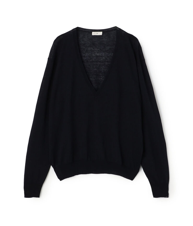 リネンコットン Vネックプルオーバー