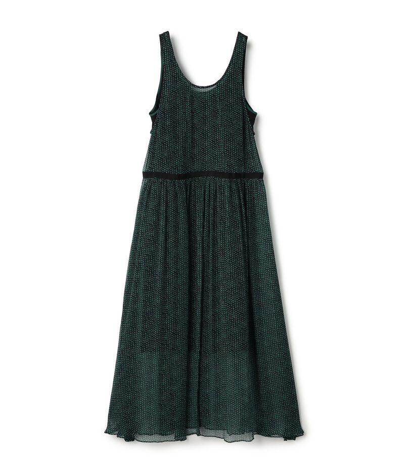 シルク楊柳 ロングワンピース