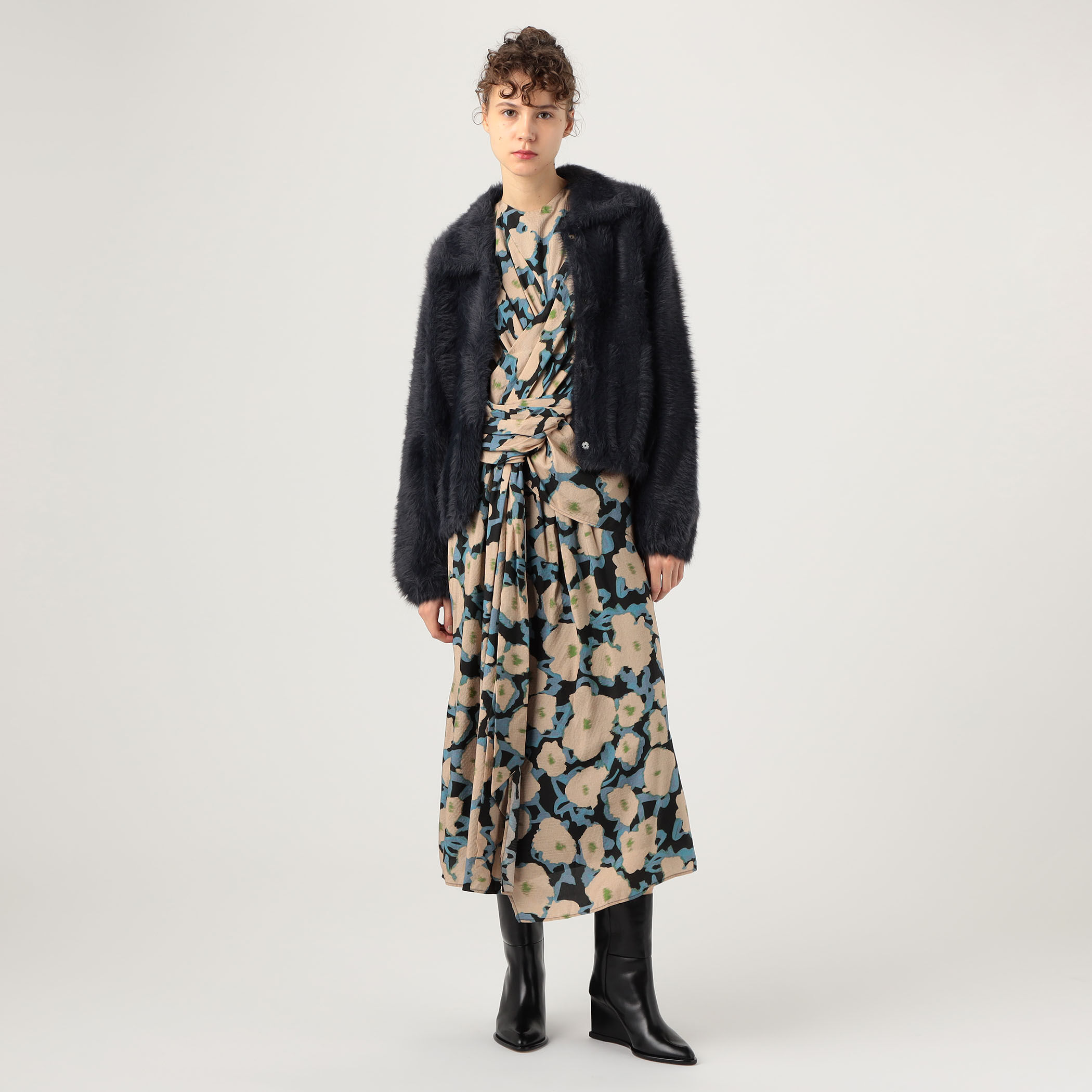 □フェザーヤーン ステンカラーカーディガン｜トゥモローランド 公式通販