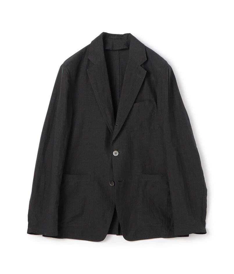 80リネン シングルブレステッド3Bジャケット