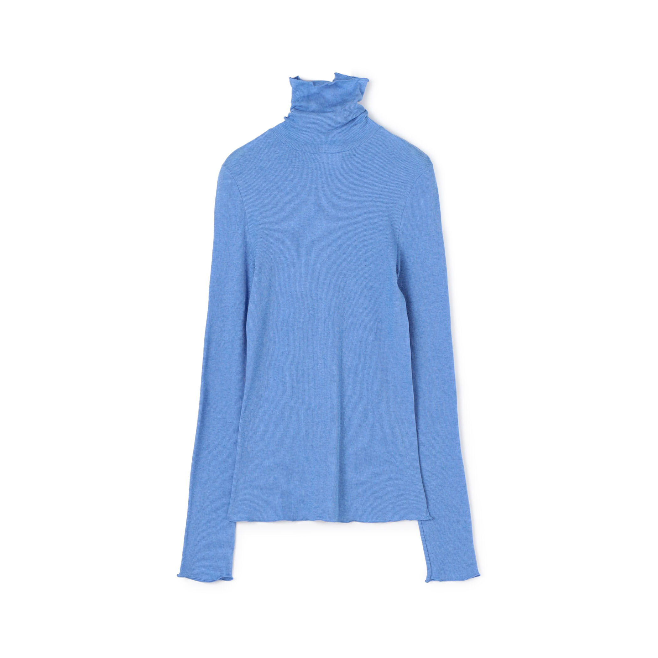 Ballsey  コットンシルクリブタートルネックプルオーバー　65ブルー コットンシルクリブ タートルネックプルオーバー