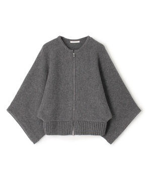 スコットランドウール ジップアップカーディガン