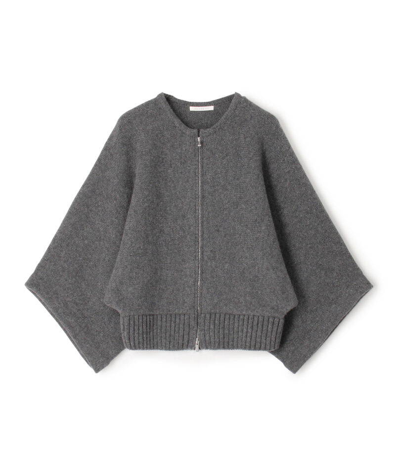 スコットランドウール ジップアップカーディガン