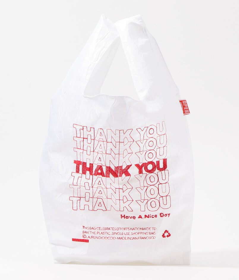 OPEN EDITIONS THANK YOU RED TOTE BAG