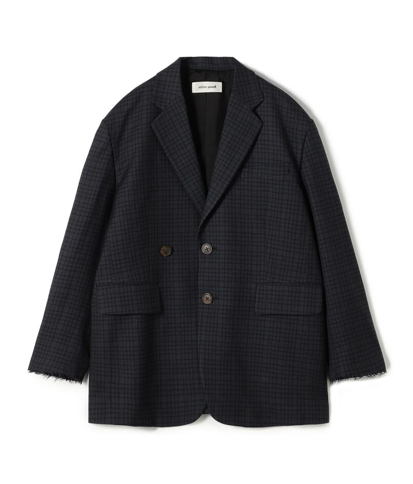 edition pourell ウールマルチチェック ジャケット
