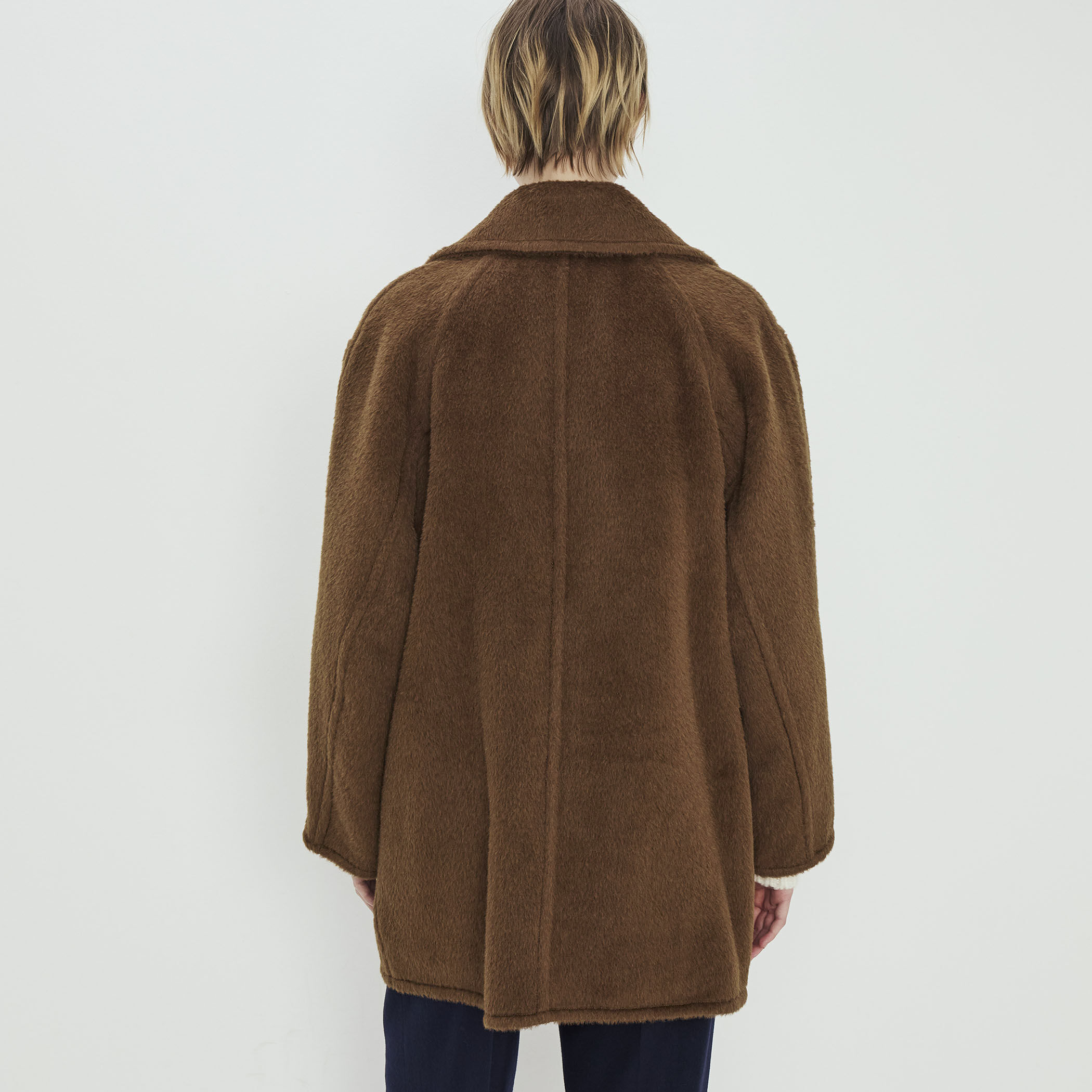 ベビーアルパカブレンド リバーボリュームピーコート