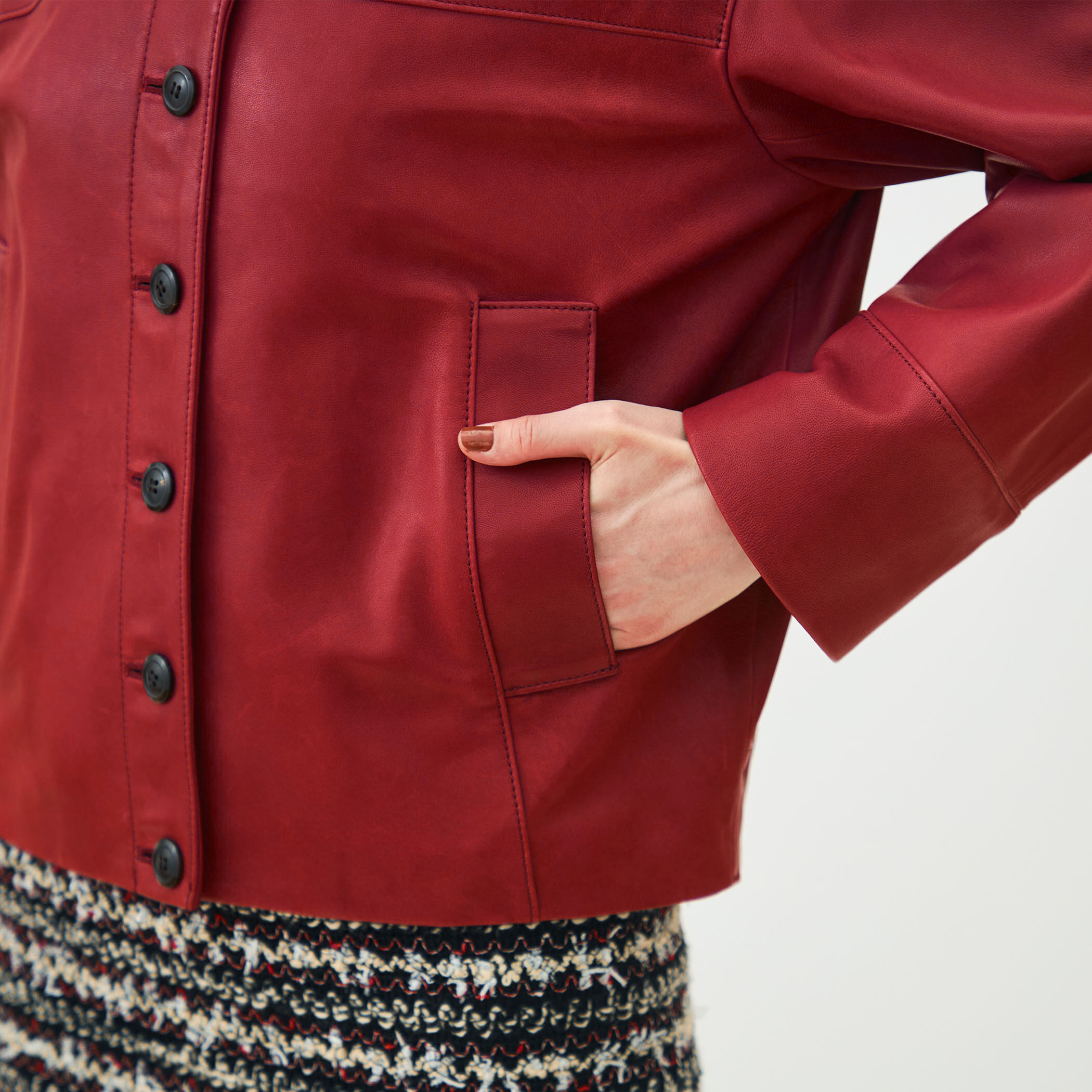 maroonページ ベジタブルレザー コクーンブルゾン｜トゥモローランド 公式通販