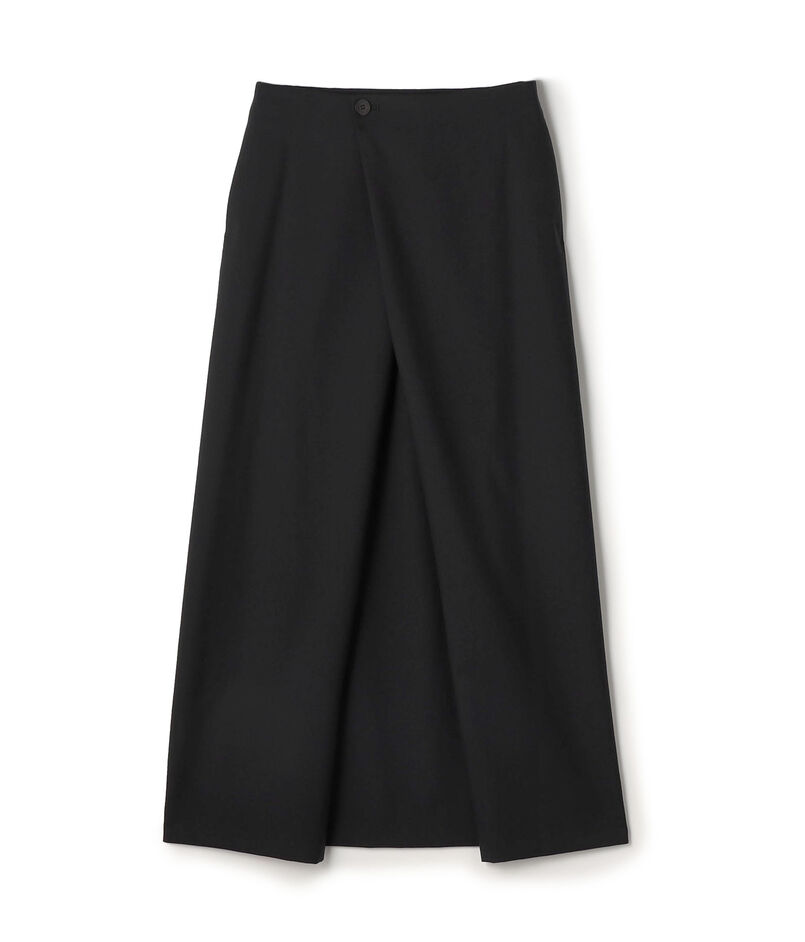 Super140's ウールトロピカル ラップスカート