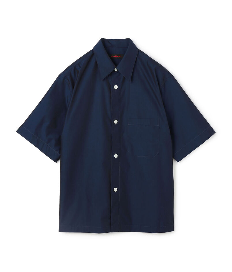 CABaN コットン シャンブレー ハーフスリーブシャツ