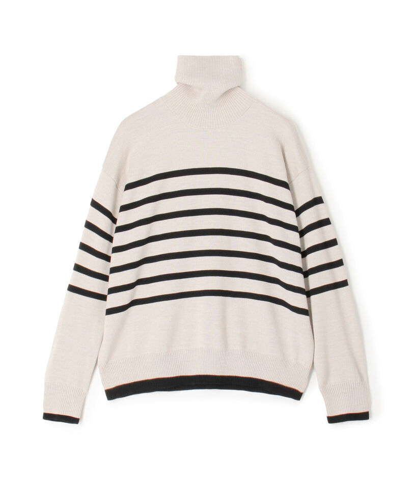 ウーステッドウール タートルネックプルオーバー