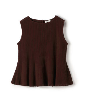 ■ブークレーミラノリブボーダー ノースリーブプルオーバー