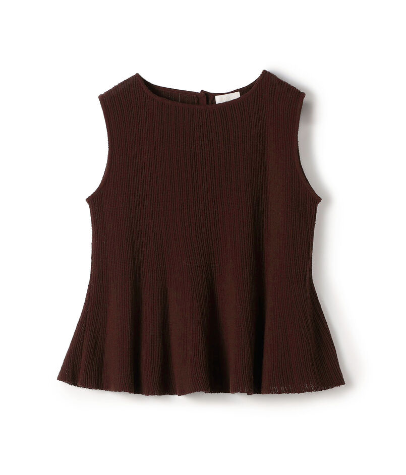 ■ブークレーミラノリブボーダー ノースリーブプルオーバー