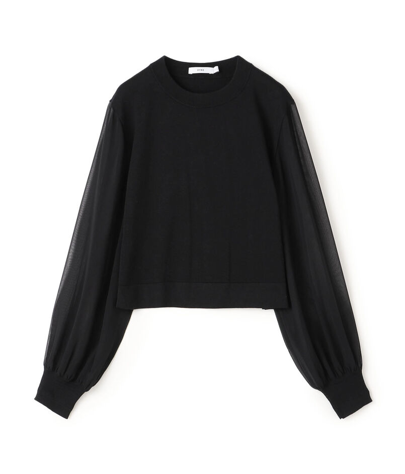 HYKE SHEER SLEEVES KNIT