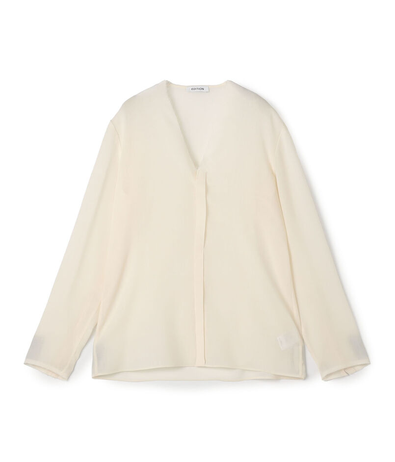 ウールビエラ Vネックシャツ