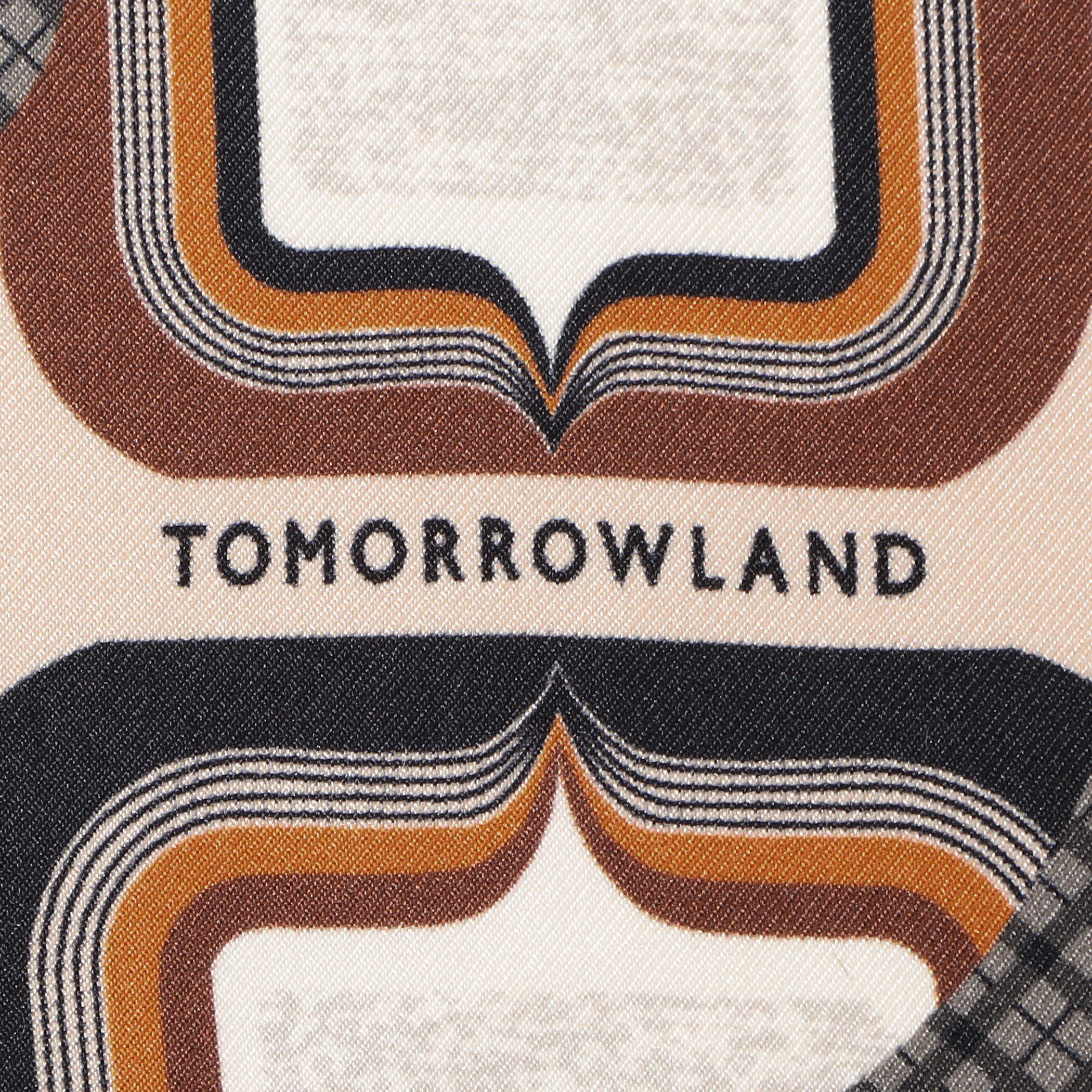 TOMORROWLAND シルク レトロジオメトリックフリンジポケットチーフ