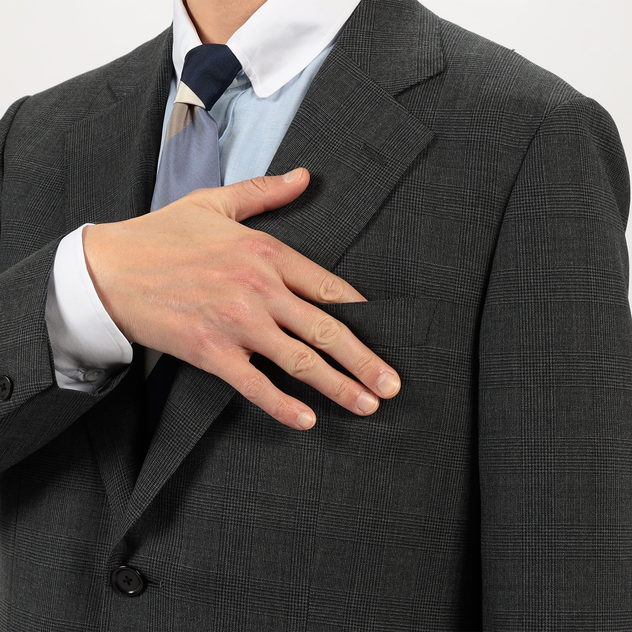 ウール シングルブレステッド 2Bスーツ BRITISH TEX DORMEUIL
