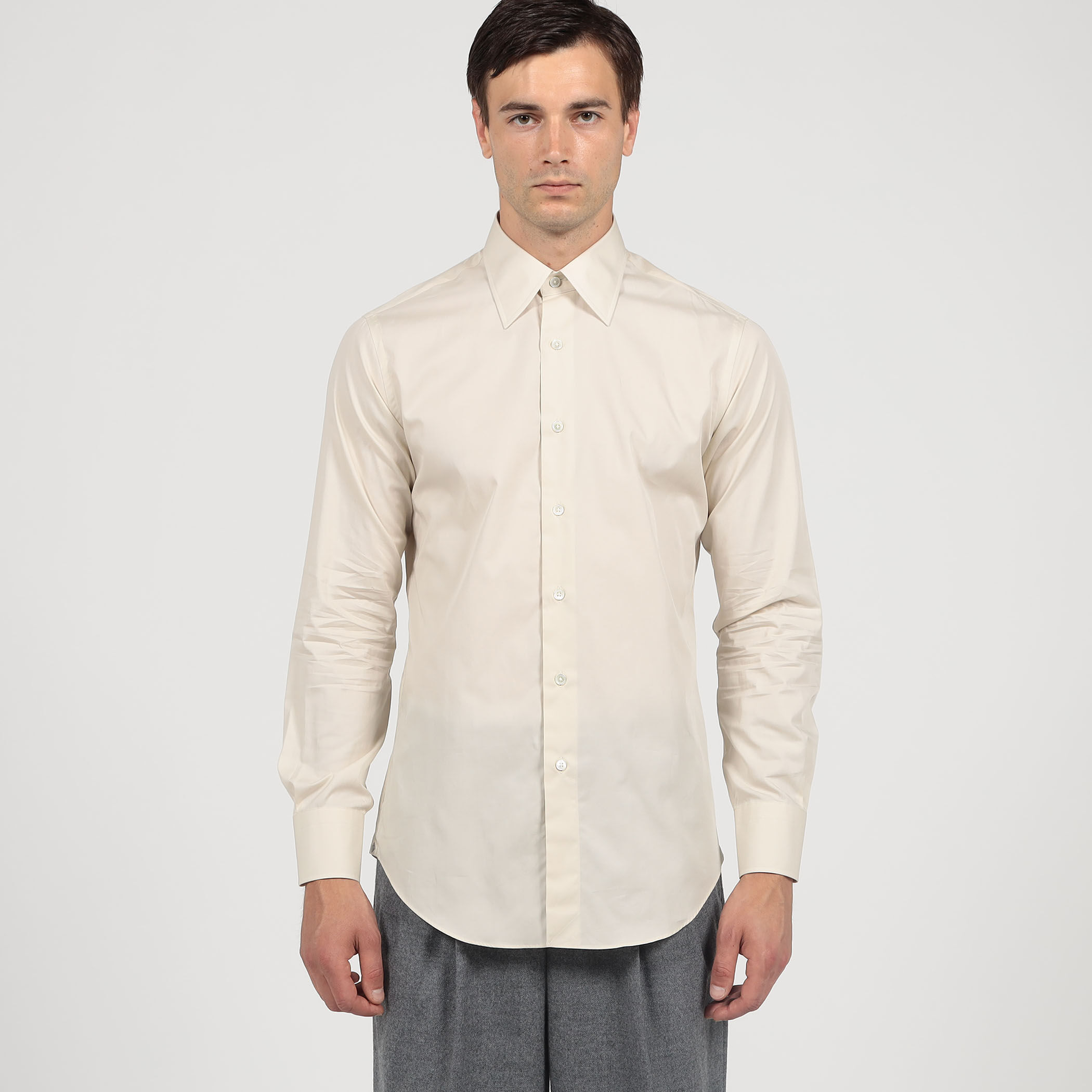 120/2スーピマコットンブロード レギュラーカラー ドレスシャツ