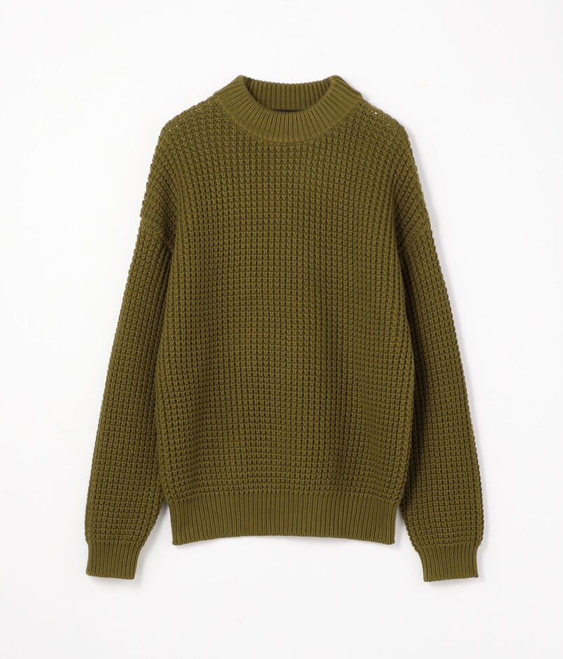 ■CABaN ワッフル モックネックプルオーバー