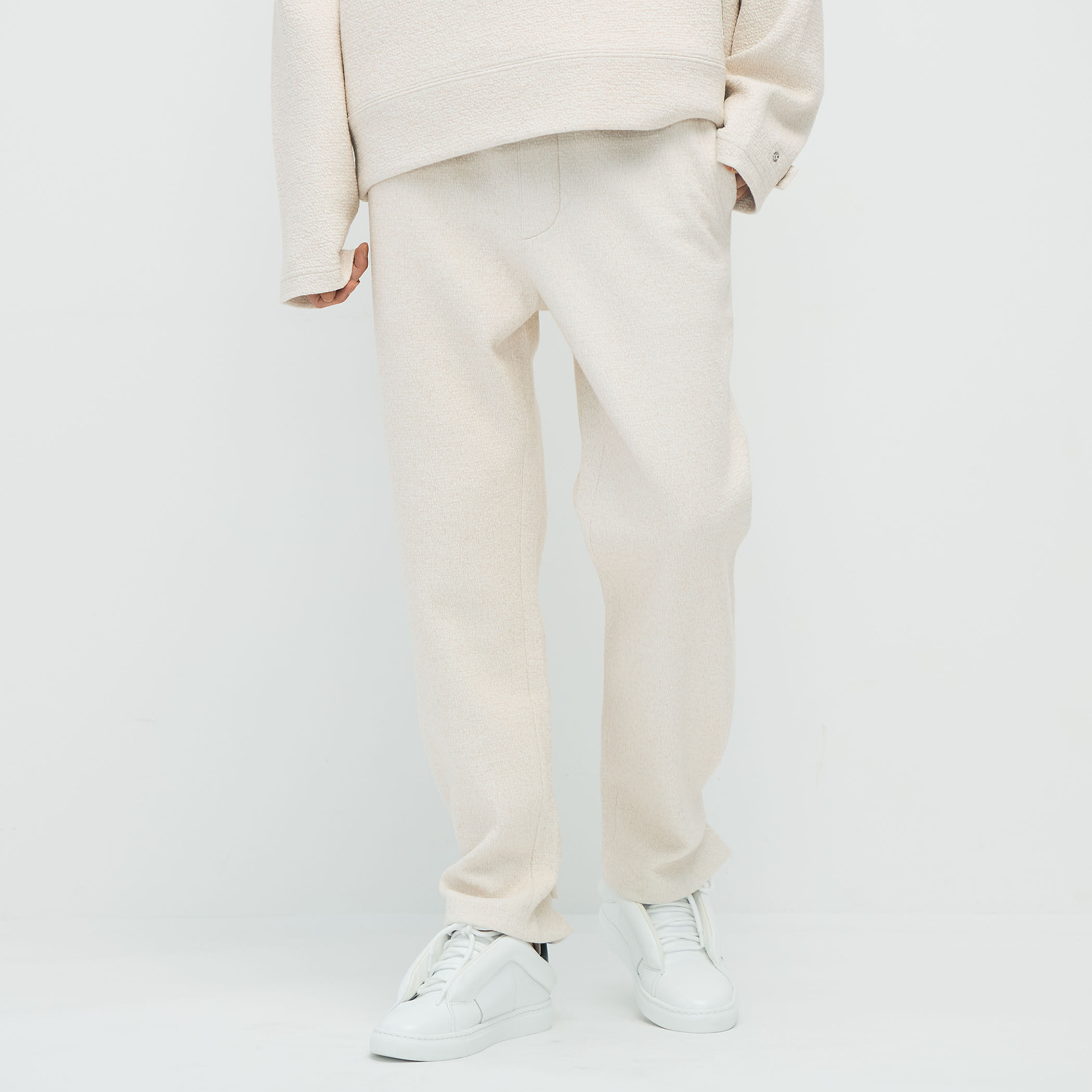 CABaN コットンワイドパンツ CABaN パンツ コットン Green Showerプリント 2タックワイドパンツ