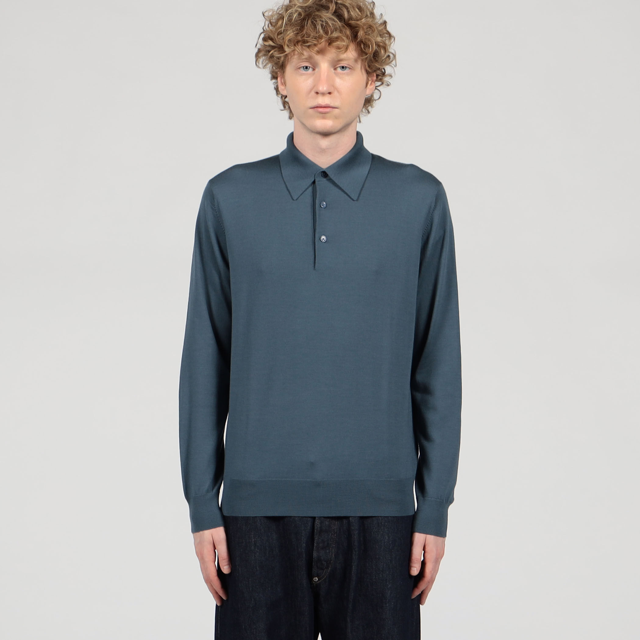 TOMORROWLAND tricot スーパーファインメリノウール ニットポロシャツ