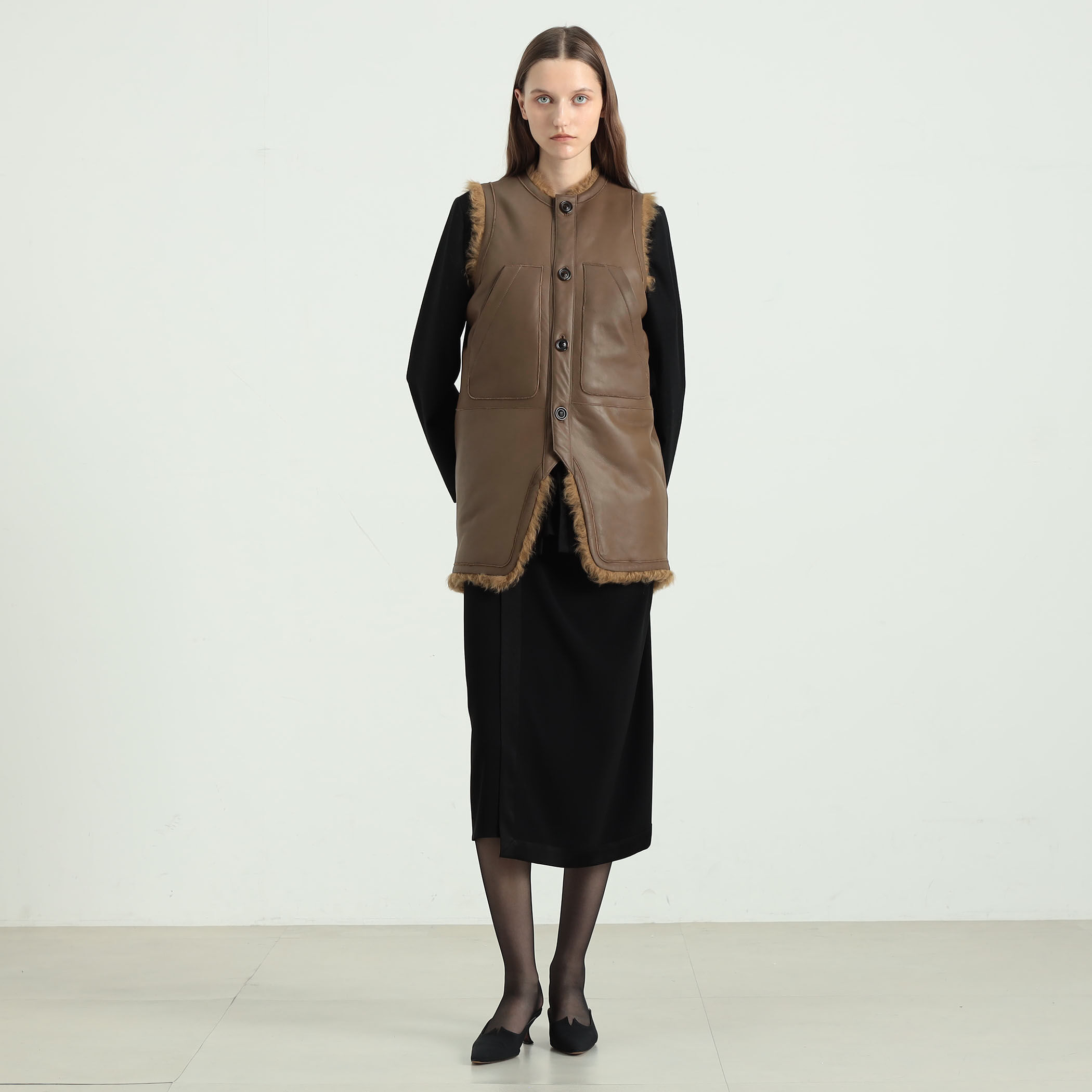 ムートンボア 2WAYミドルベスト｜トゥモローランド 公式通販