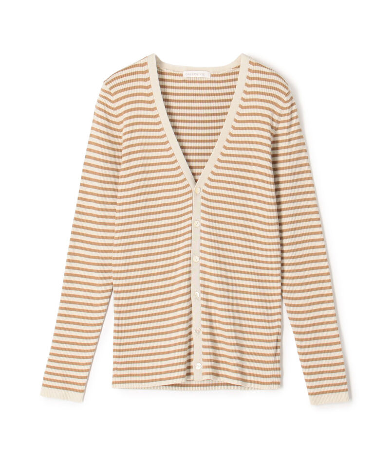 ギザコットンリブ Vネックカーディガン