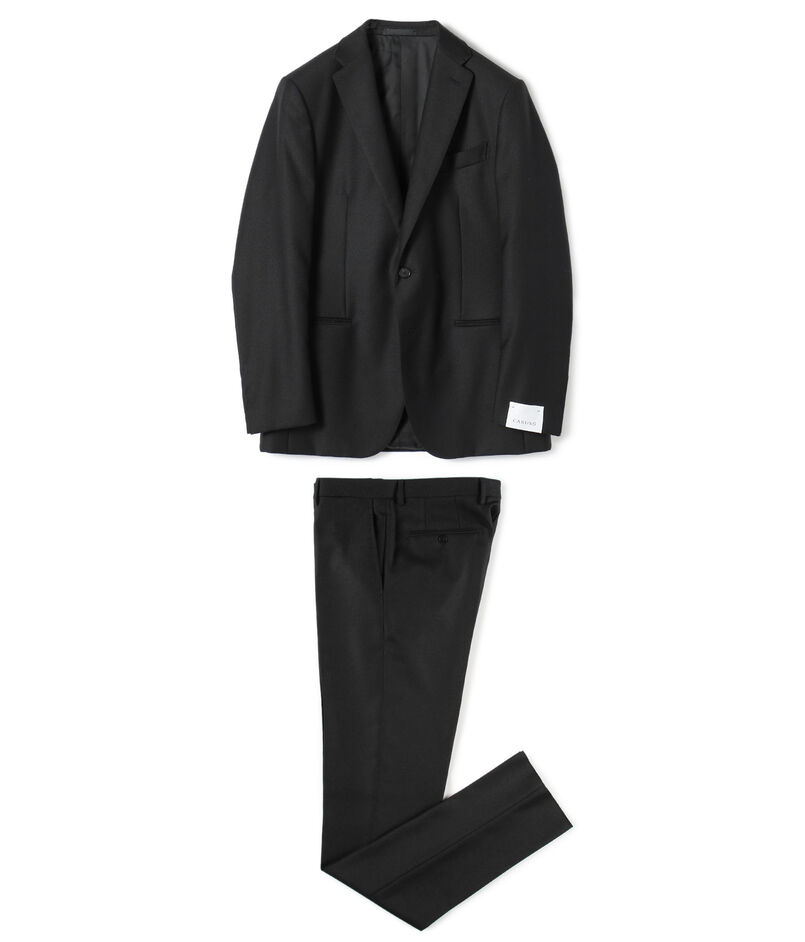 CARUSO ポリエステルウール シングルブレステッド2Bスーツ