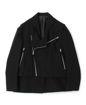 ALMOSTBLACK WOVEN レイヤードライダースジャケット