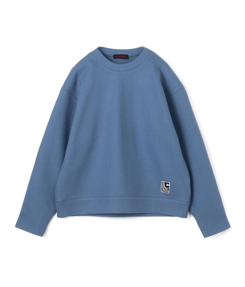 CABaN ウールコットンダブルフェイス クルーネックプルオーバー