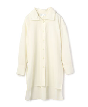 CABaN ウールツイル ハイネックロングシャツ