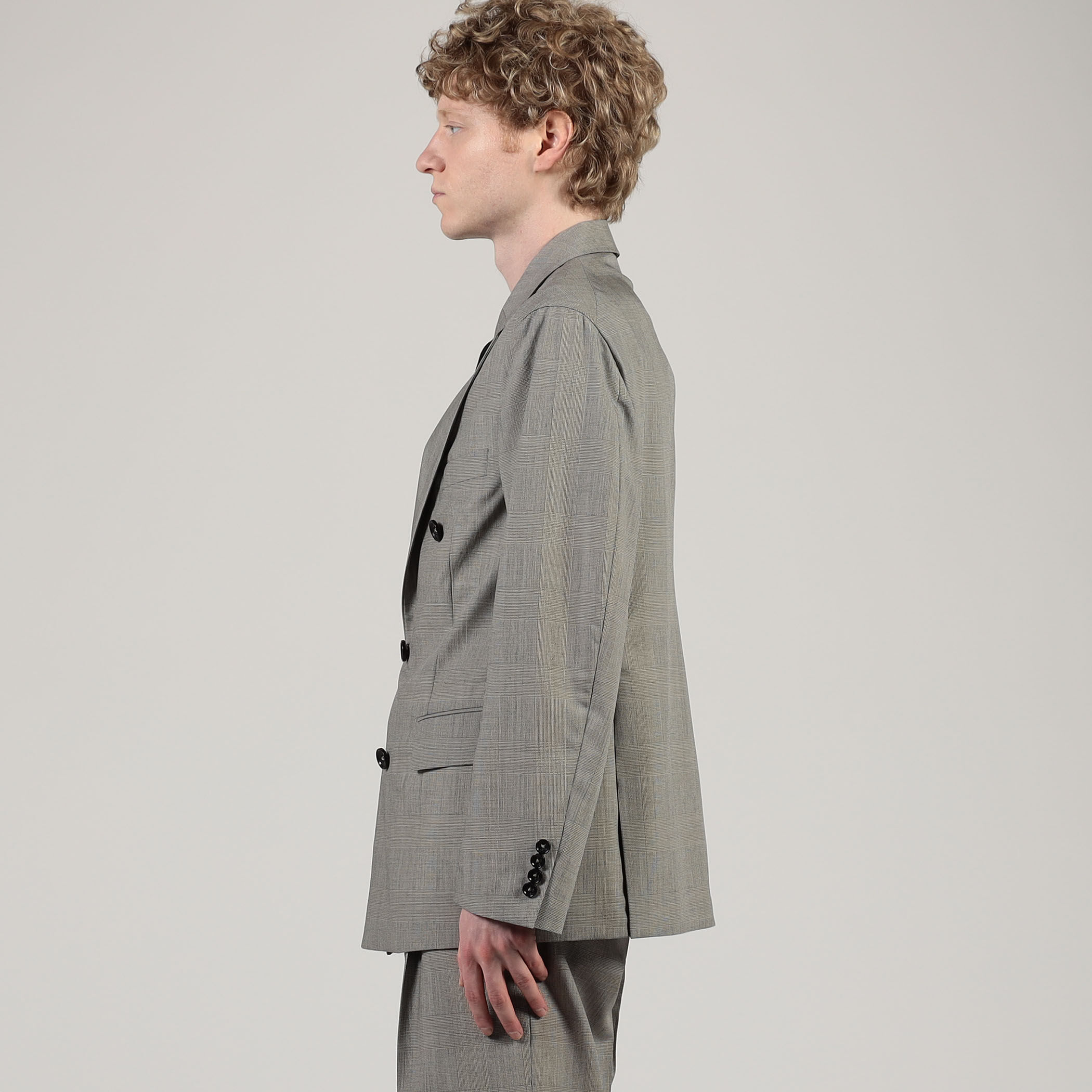 【美品】トゥモローランド　テーラードジャケット　シルク　カシミヤ　ウール　48 セール】 ウールカシミヤ シングルブレステッド 2Bジャケット