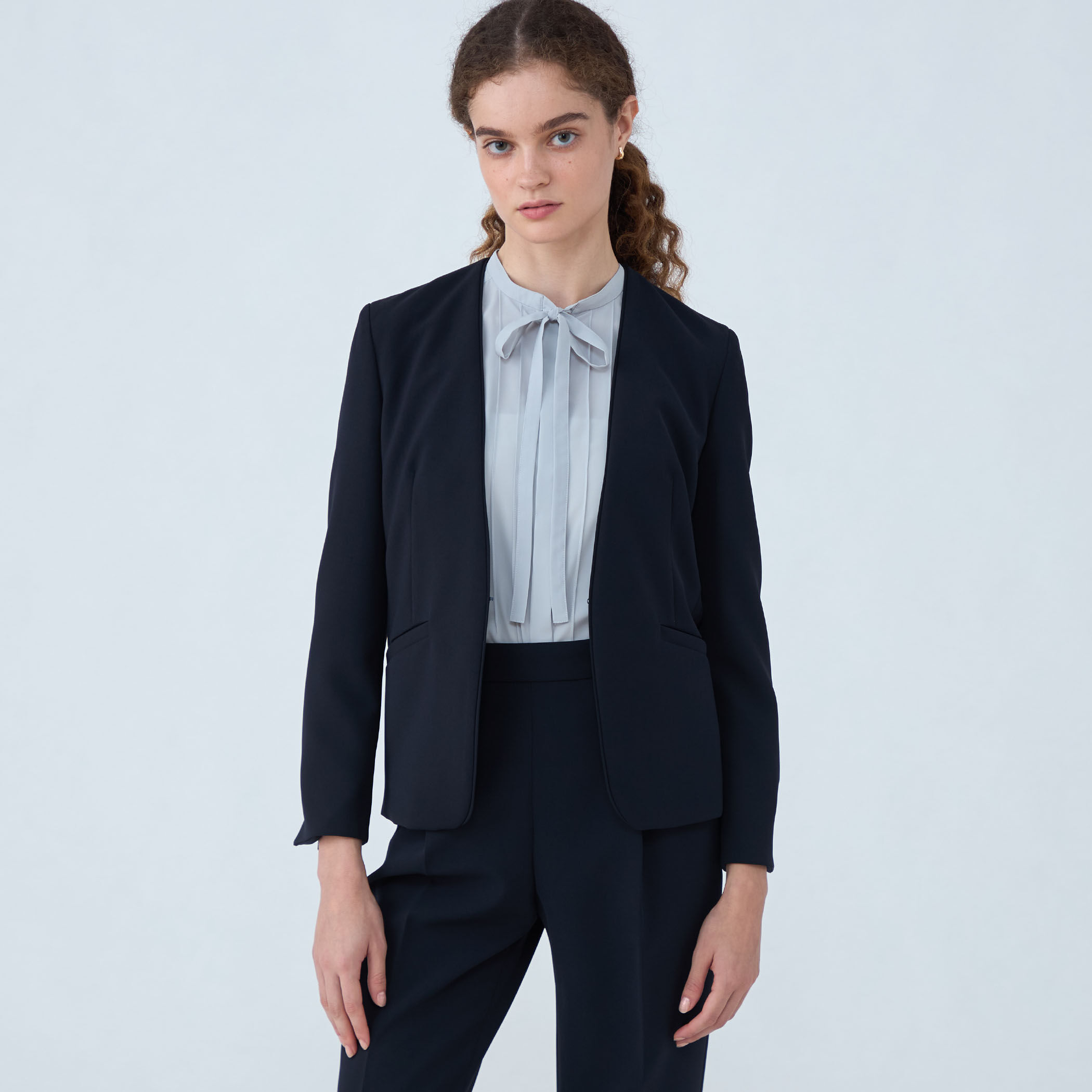 ドライダブルクロス ノーカラージャケット｜トゥモローランド 公式通販