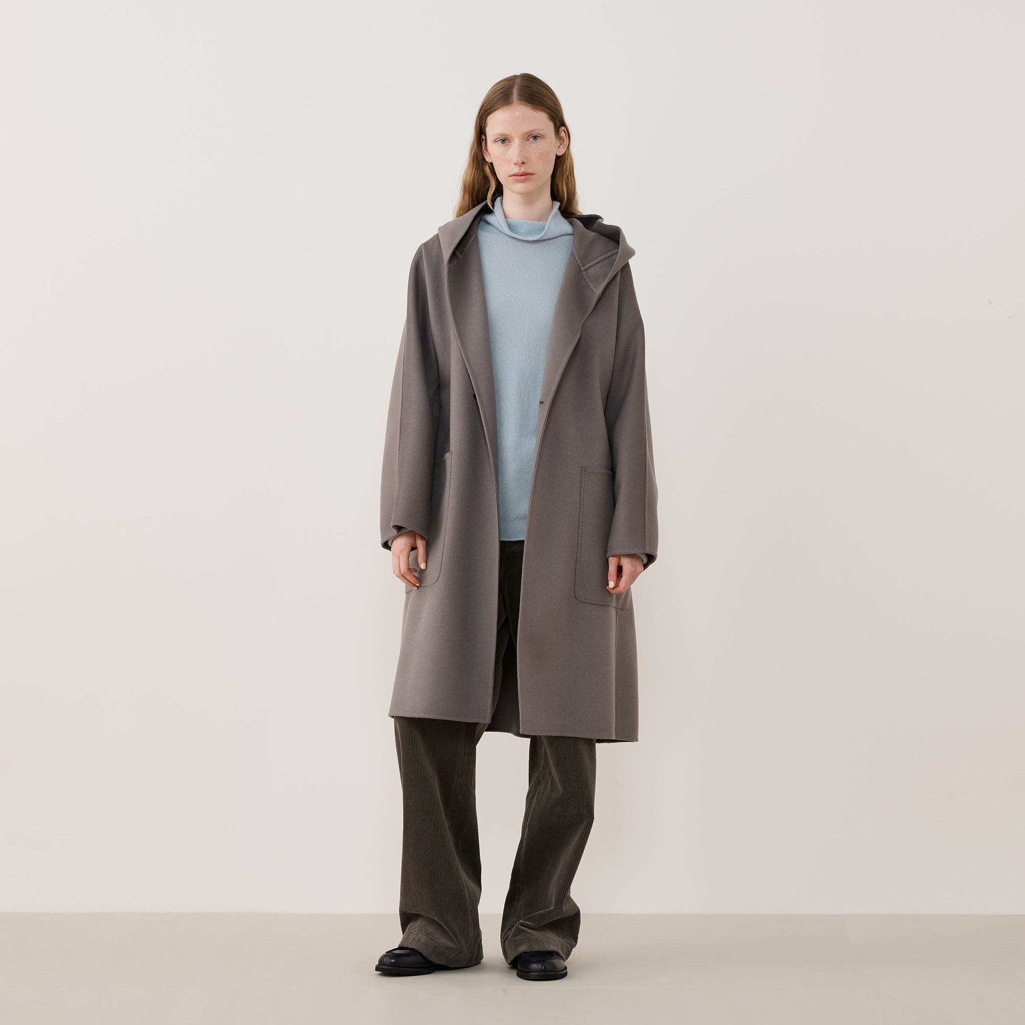 ダブルフェイス ドルマンスリーブフーデッドコート｜トゥモローランド