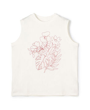 ボタニカルエンブロイダリー ノースリーブプルオーバー