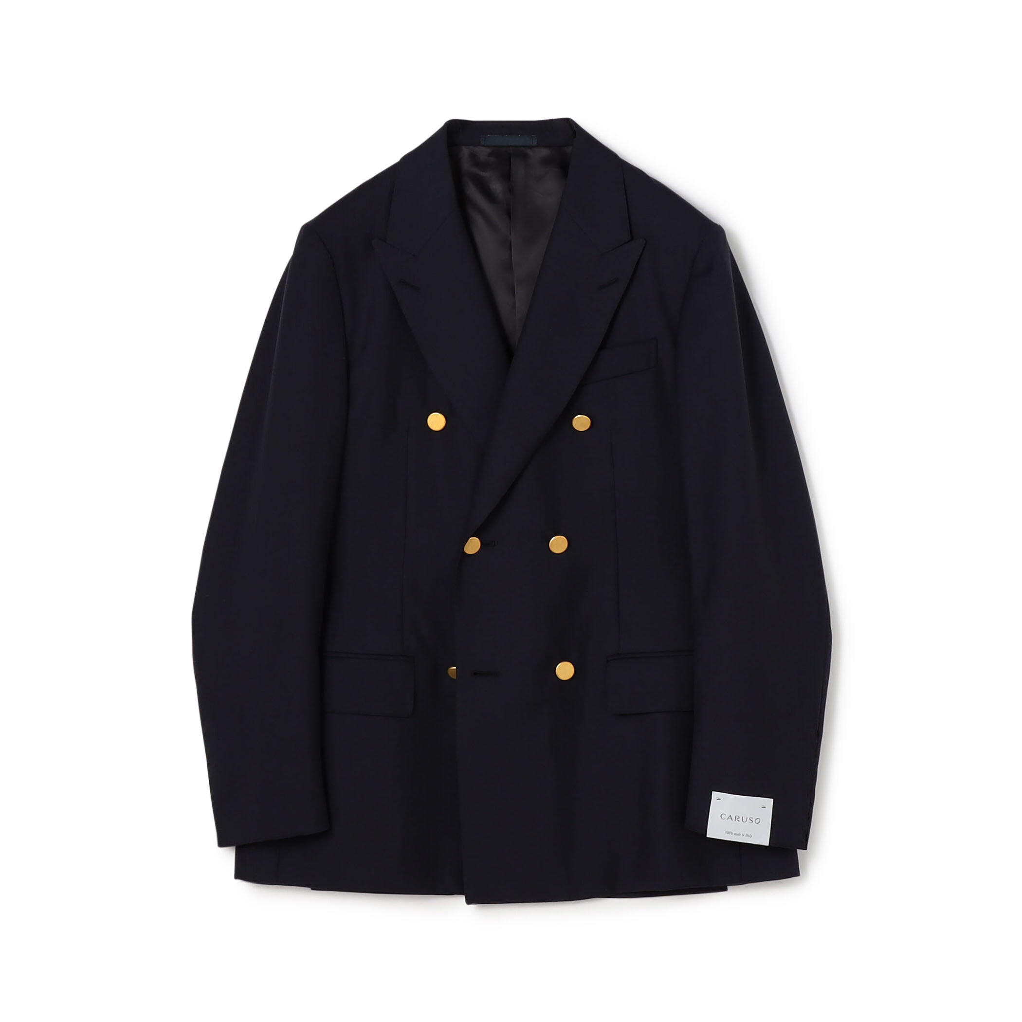 別注】CARUSO ウールツイル ダブルブレステッド6Bブレザー