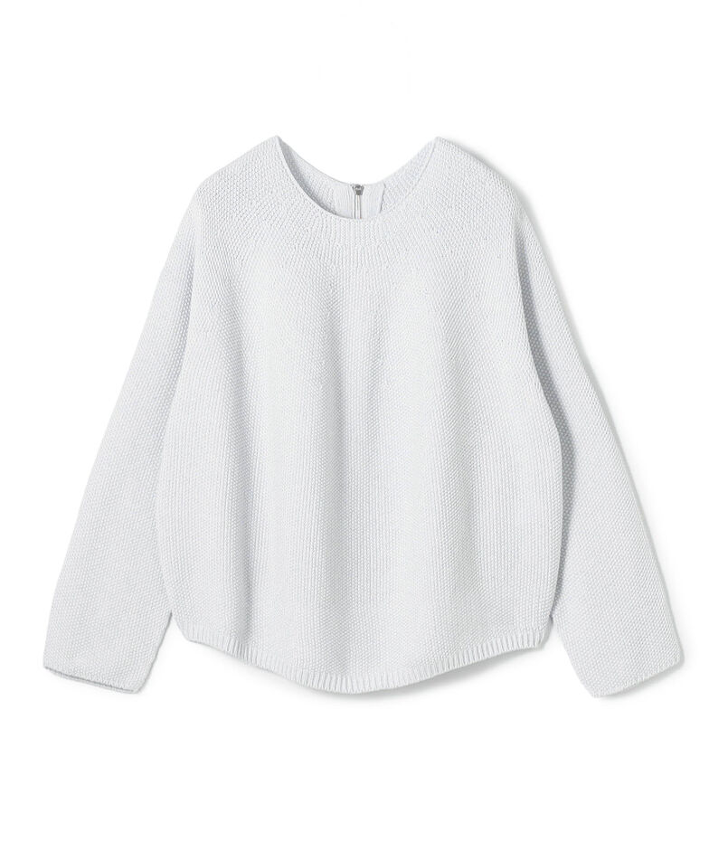 コットンカノコ バックジッププルオーバー